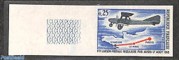 France 1968 Regular Postal Flights 1v, Imperforated, Mint NH, Transport - Various - Post - Aircraft & Aviation - Maps - Unused Stamps