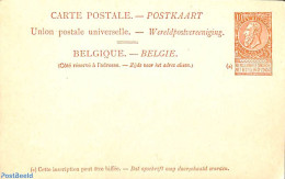 Belgium 1898 Illustrated Postcard 10c, Marie-Henriette, Unused Postal Stationary, Transport - Ships And Boats - Lettres & Documents