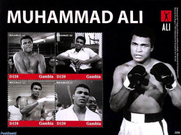 Gambia 2022 Muhammad Ali 4v M/s, Mint NH, Sport - Boxing - Boksen