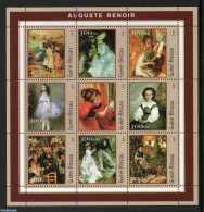 Guinea Bissau 2001 Renoir 9v M/s, Mint NH, Art - Modern Art (1850-present) - Paintings - Guinée-Bissau