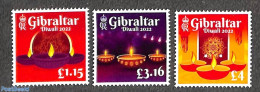 Gibraltar 2022 Diwali 3v, Mint NH - Gibraltar