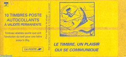 France 2002 Un Plaisir Qui Se Communique, Booklet 10x Timbre Rouge S-a, Mint NH - Neufs