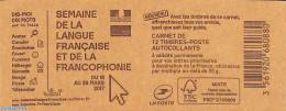 France 2017 Semaine De La Langue, Booklet 12x Lettre Prioritaire, Mint NH, Science - Esperanto And Languages - Stamp B.. - Unused Stamps