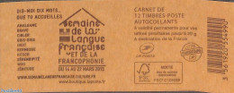 France 2015 Semaine De La Langue, Booklet 12x Lettre Prioritaire, Mint NH, Science - Esperanto And Languages - Stamp B.. - Unused Stamps
