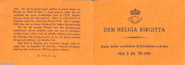 Sweden 1941 Holy Birgitta Booklet, Mint NH, Religion - Religion - Stamp Booklets - Neufs