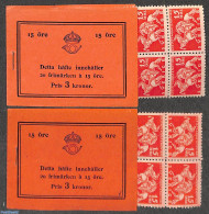 Sweden 1932 Death Of King Gustav II, 2 Booklets, Mint NH, Stamp Booklets - Neufs