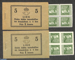 Sweden 1939 Per Henrik Ling, 2 Booklets (B/D Perf.), Mint NH, Stamp Booklets - Neufs