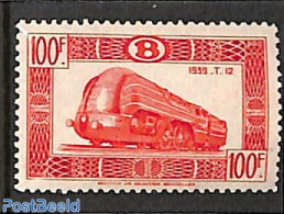 Belgium 1949 100Fr, Stamp Out Of Set, Unused (hinged), Transport - Railways - Unused Stamps