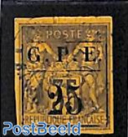 Guadeloupe 1884 25c On 35c, Used, Used Stamps - Oblitérés