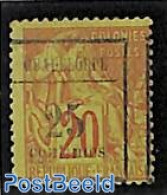Guadeloupe 1889 25c On 20c, Used, Used Stamps - Oblitérés