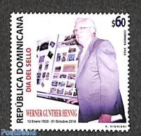 Dominican Republic 2022 Stamp Day, Werner Gunther Hennig 1v, Mint NH, Philately - Stamp Day - Stamp's Day