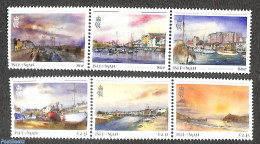 Isle Of Man 2023 Michelle Tramontana 6v (2x[::]), Mint NH, Transport - Ships And Boats - Art - Paintings - Bateaux