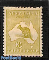 Australia 1912 3p, Die I, Stamp Out Of Set, Unused (hinged) - Neufs