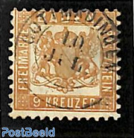 Germany, Baden 1862 9Kr, Used, GOTTMADINGEN, Used Stamps - Other & Unclassified
