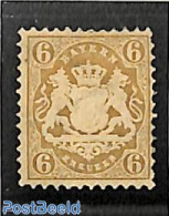 Germany, Bayern 1870 6Kr, Stamp Out Of Set, Unused (hinged) - Other & Unclassified