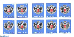 Monaco 2022 Coat Of Arms, Foil Booklet (with Year 2022), Mint NH, History - Coat Of Arms - Stamp Booklets - Unused Stamps