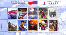 Liechtenstein 2020 Diplomatic Relations With China 10v M/s, Mint NH, Health - Performance Art - Sport - Food & Drink -.. - Unused Stamps