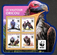 Djibouti 2016 WWF, Vultures 4v M/s, Mint NH, Nature - Birds - Birds Of Prey - World Wildlife Fund (WWF) - Djibouti (1977-...)