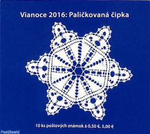 Slovakia 2016 Christmas Booklet, Mint NH, Religion - Various - Christmas - Stamp Booklets - Textiles - Unused Stamps