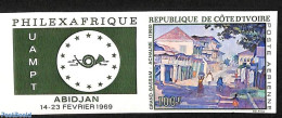 Ivory Coast 1969 Philexafrique 1v+tab, Imperforated, Mint NH, Art - Paintings - Ongebruikt