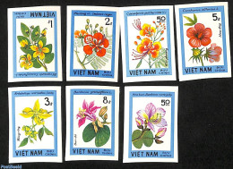 Vietnam 1984 Flowers 7v, Imperforated, Mint NH, Nature - Flowers & Plants - Other & Unclassified