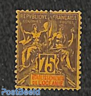 French Oceania 1892 75c, Stamp Out Of Set, Unused (hinged) - Other & Unclassified