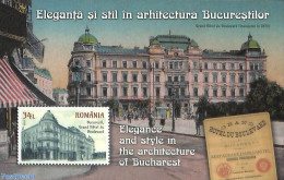 Romania 2023 Bucarest Architecture S/s, Mint NH, Various - Hotels - Art - Architects - Unused Stamps