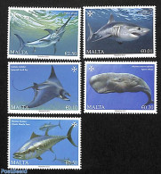 Malta 2023 Marine Life 5v, Mint NH, Nature - Fish - Sea Mammals - Poissons