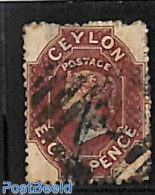 Sri Lanka (Ceylon) 1863 8d, WM Crown-CC, Used, Used Stamps - Sri Lanka (Ceylon) (1948-...)