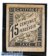 French Colonies (gen. Issues) 1884 15c, Postage Due, Stamp Out Of Set, Unused (hinged) - Other & Unclassified
