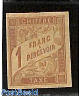 French Colonies (gen. Issues) 1884 1Fr, Postage Due, Stamp Out Of Set, Unused (hinged) - Other & Unclassified