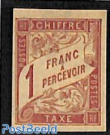 French Colonies (gen. Issues) 1908 1fr, Brownred, Postage Due, Stamp Out Of Set, Mint NH - Other & Unclassified