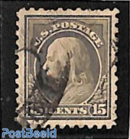 United States Of America 1916 15c, Perf. 10, No WM, Used, Used Or CTO - Gebruikt