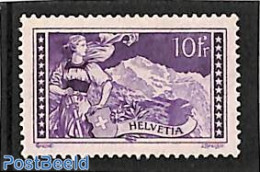 Switzerland 1914 10Fr, Bern Costume, Stamp Out Of Set, Unused (hinged) - Neufs