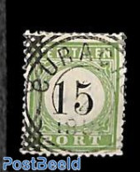 Netherlands Antilles 1889 Postage Due 15c, Type III, Used, Used Or CTO - Other & Unclassified