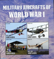 Grenada 2022 Military Aircraft Of World War I 4v M/s, Mint NH, History - Transport - Aircraft & Aviation - World War I - Avions