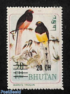 Bhutan 1970 20Ch On 30Ch, Stamp Out Of Set, Mint NH, Nature - Birds - Bhutan