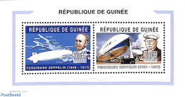 Guinea, Republic 2002 Zeppelin M/s, Mint NH, Transport - Various - Zeppelins - Maps - Zeppelins