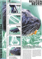 Netherlands - Personal Stamps TNT/PNL 2024 Preh. Animals, Giant Beaver 5v M/s, Mint NH, Nature - Animals (others & Mix.. - Prehistorics