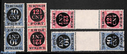 Netherlands 1924 Postage Due 4 Pairs, Cancelled, Used Or CTO - Other & Unclassified