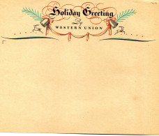 USA 1938 Telegramma Wester Union Holiday Greetings Telegramm Telegram Telegramme - Other & Unclassified