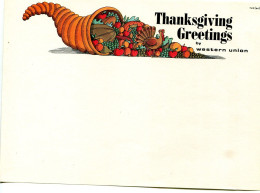 USA 1966 Telegramma Wester Union Holiday THANKSGIVING DAY Greetings Telegramm Telegram Telegramme - Other & Unclassified