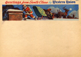USA 1938 Telegramma Wester Union Christmas SANTA CLAUS Greetings Telegramm Telegram Telegramme - Weihnachten