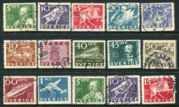 SWEDEN 1936 Tercentenary Of Post Used..  Michel 227-238 - Used Stamps