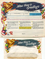 WITH COVER - USA 1966 Telegramma Wester Union Christmas Holiday NEW YEAR Greetings Telegramm Telegram Telegramme - Nieuwjaar