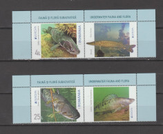 ROMANIA 2024 - Europa CEPT - Underwater Fauna & Flora - FISH - Set Of 2 Stamps With Labels MNH** - 2024