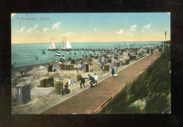 "NORDERNEY" 1925, Color-Ansichtskarte "Strand, Segelschiffe" (L2193) - Norderney