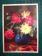 CARTE À COLLECTION, FLEURS, ART : Belle Peinture D'un Vase Avec Des Fleurs Aux Couleurs Pastel. Nature Morte - Fleurs