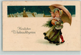 39280841 - Praegedruck Kinder Tannenbaum Mistelm M.S.i.B.Nr.1025 - Autres & Non Classés