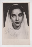 India Indian Cinema Actress NARGIS / Nargis Dutt, Vintage 1960s Bulgarian Photo Postcard RPPc AK (21221) - Acteurs